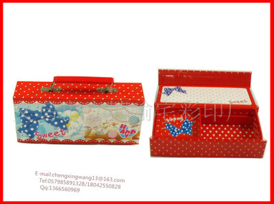 【廠價生產銷售韓版時尚手提是文具收納盒包裝盒專業生產設計】價格,廠家,圖片,紙盒,義烏市程凱包裝廠-